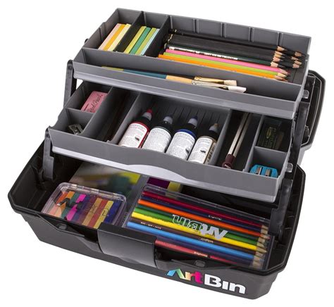 metal art storage box|art supply boxes with lids.